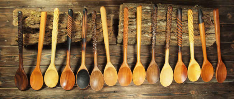 5 pièces cuillères en bois pour ustensiles de cuisine en bois
